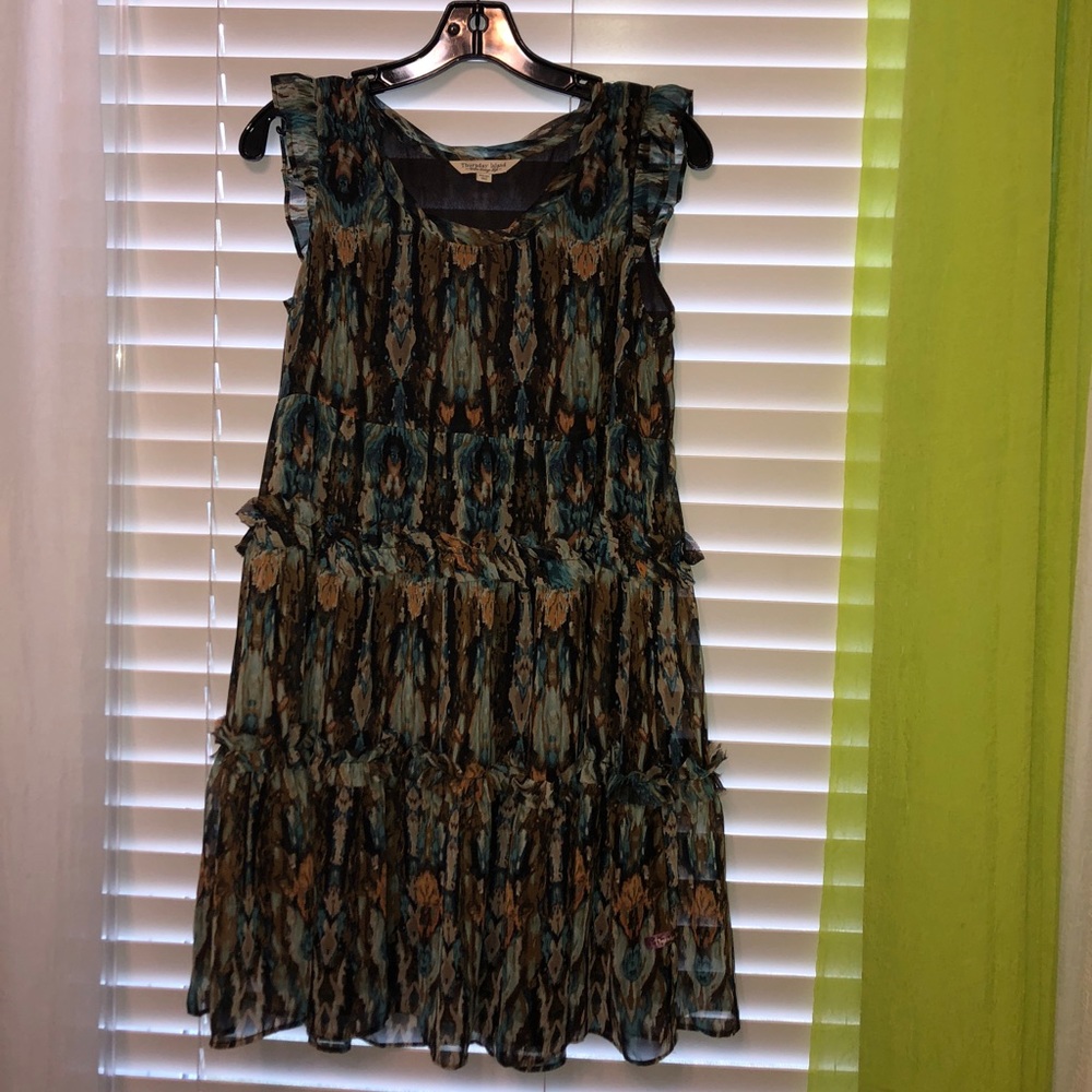 THURSDAY ISLAND boho patterned shift dress NWOT